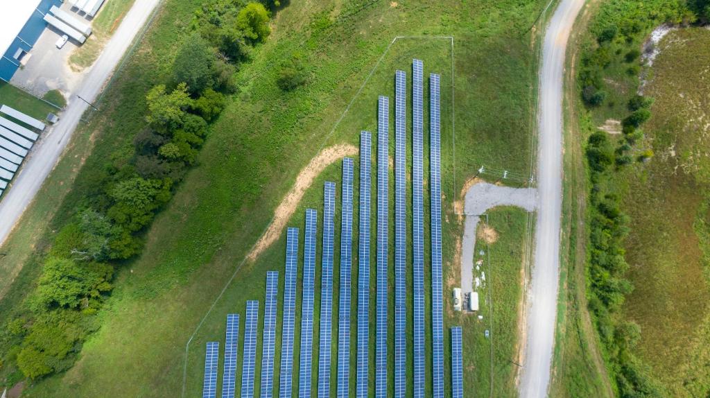 panneaux solaire dans la nature 